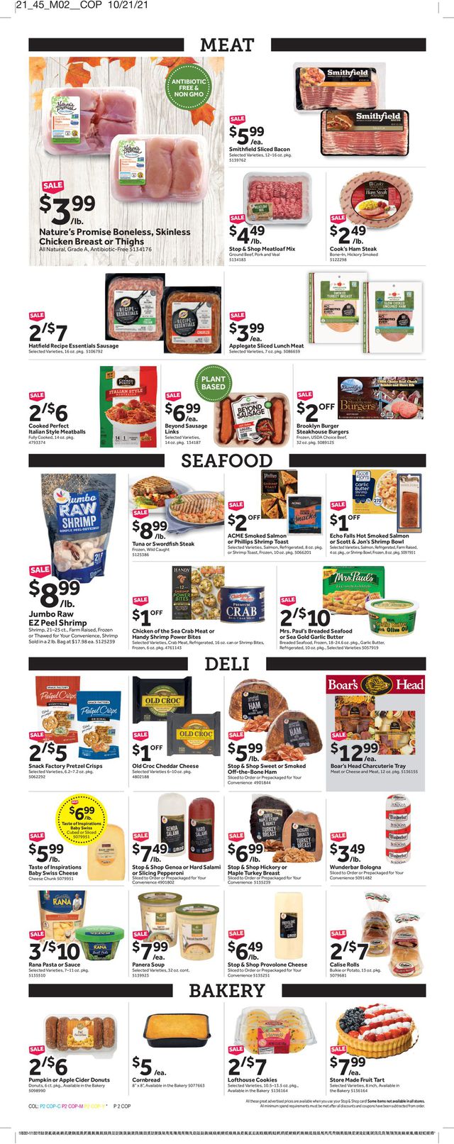 Stop and Shop Ad from 11/05/2021
