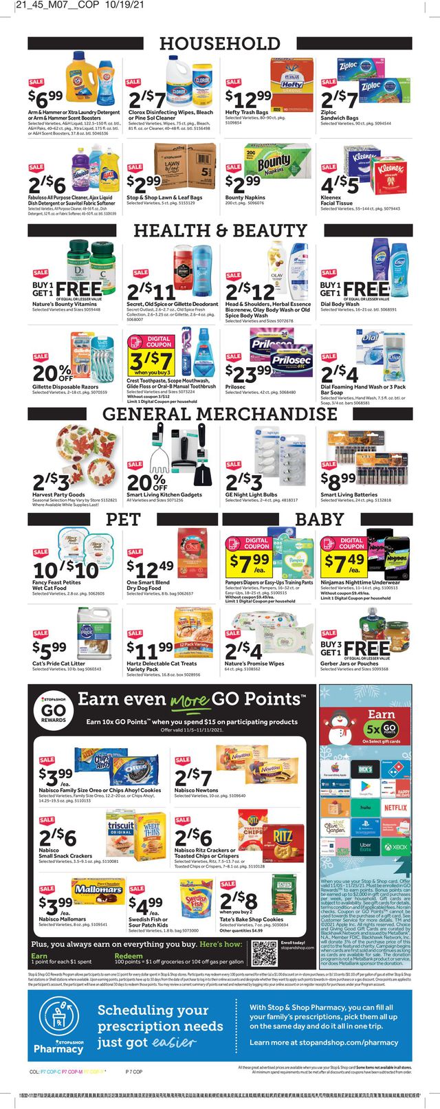 Stop and Shop Ad from 11/05/2021