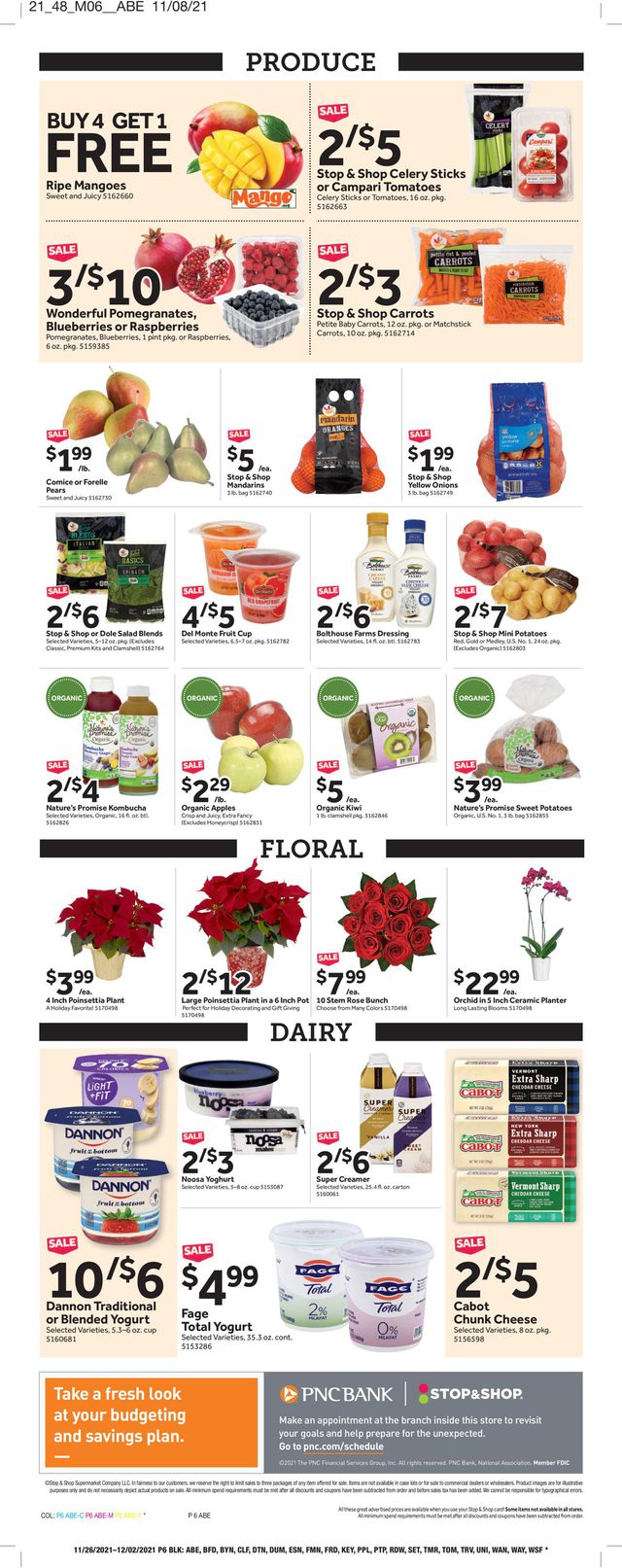 Stop and Shop Ad from 11/26/2021
