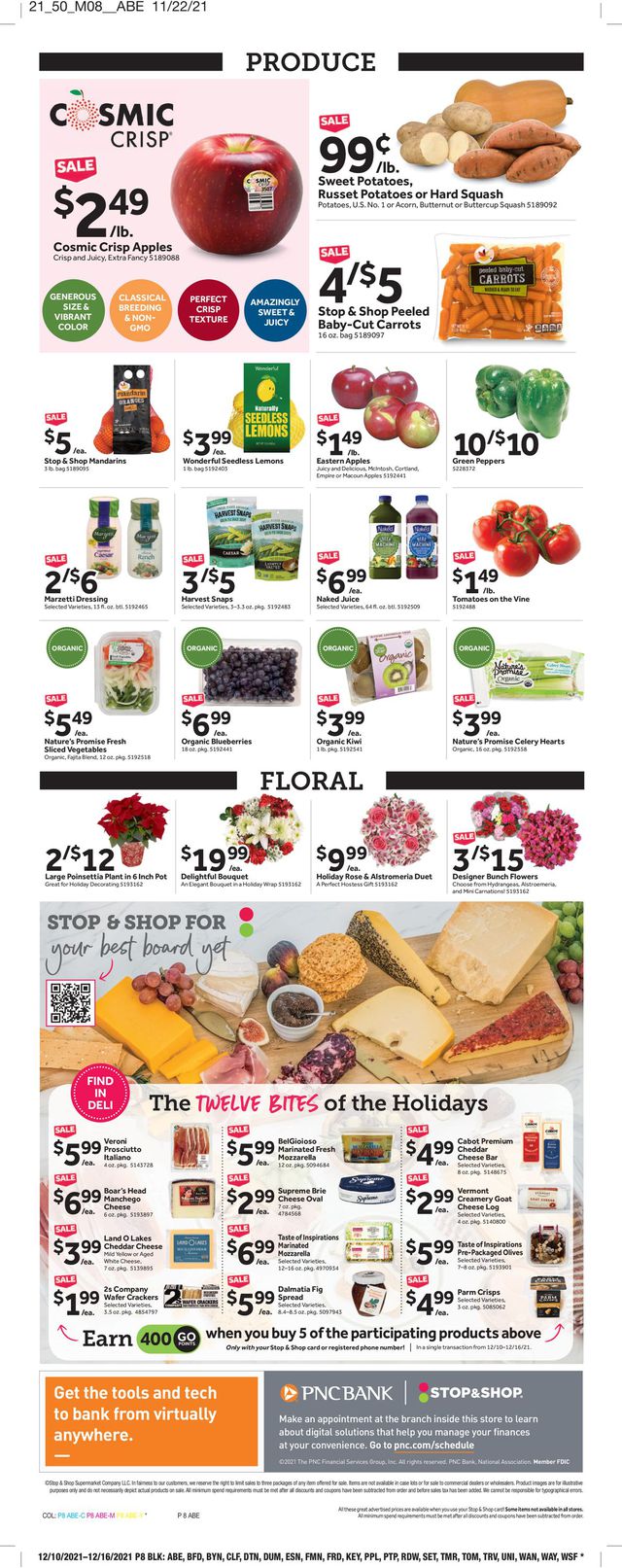Stop and Shop Ad from 12/10/2021