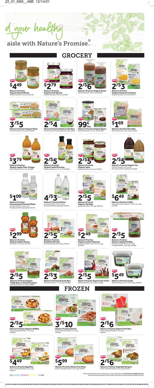 Stop and Shop Ad from 12/31/2021