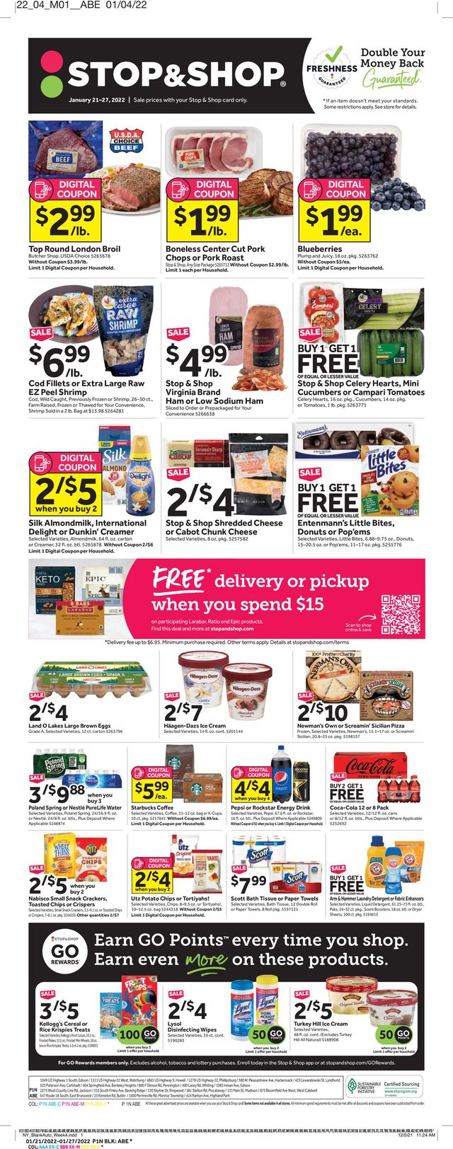 Stop and Shop Ad from 01/21/2022