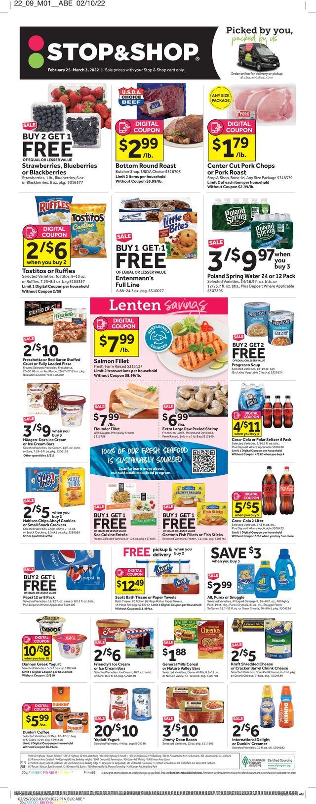Stop and Shop Ad from 02/25/2022