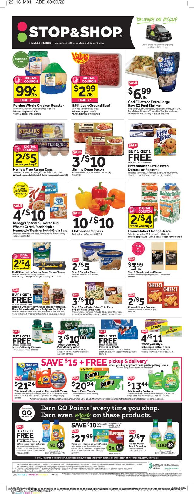 Stop and Shop Ad from 03/25/2022
