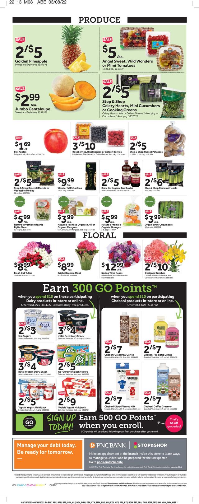 Stop and Shop Ad from 03/25/2022