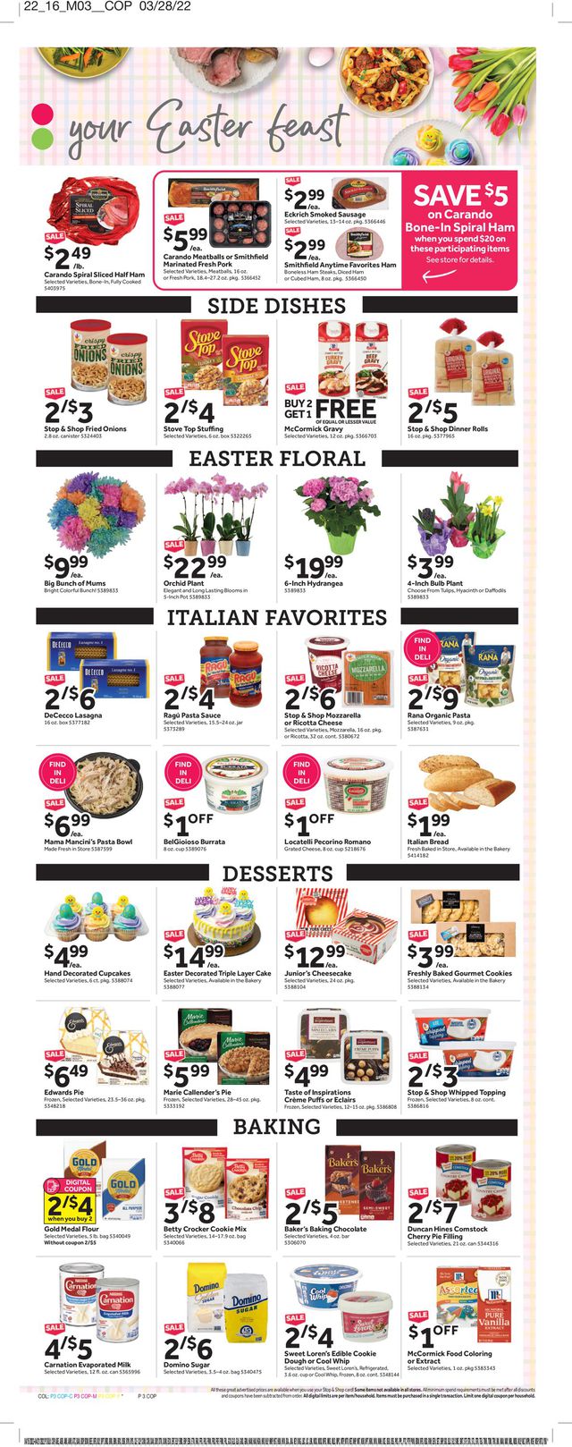 Stop and Shop Ad from 04/15/2022