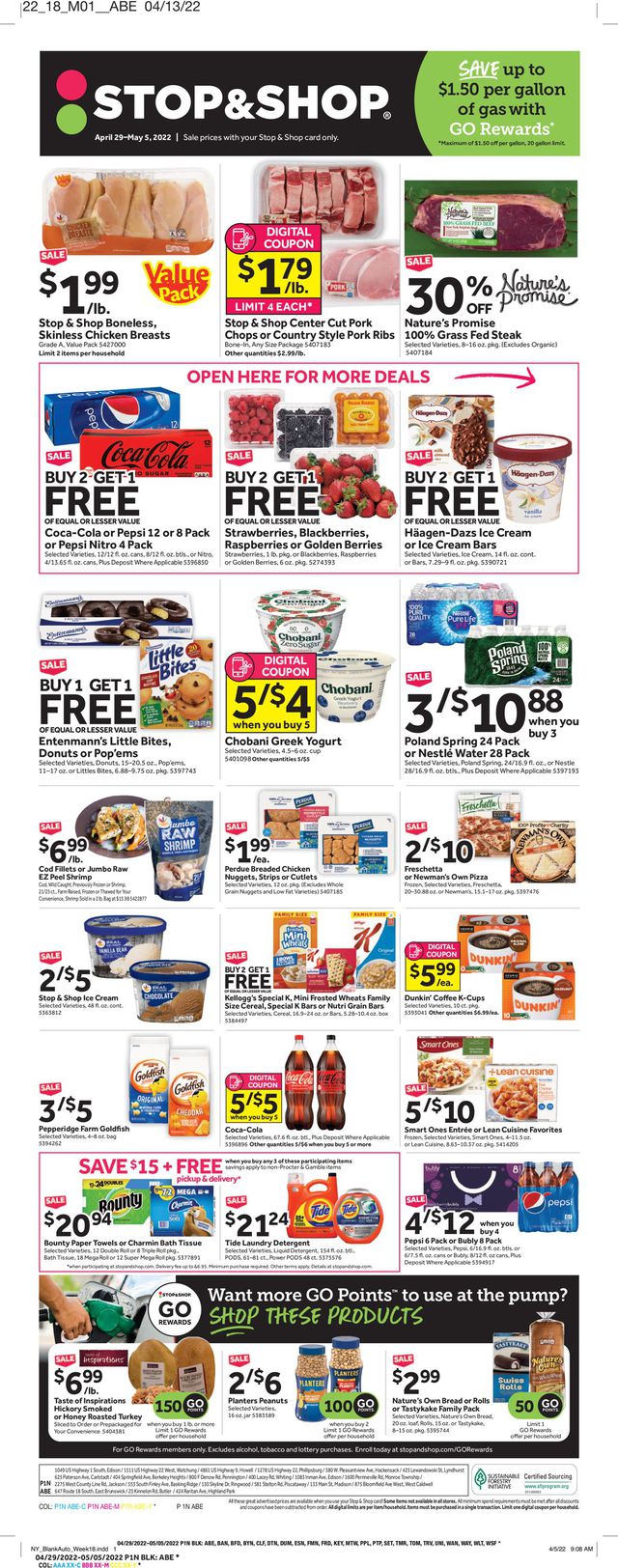 Stop and Shop Ad from 04/29/2022