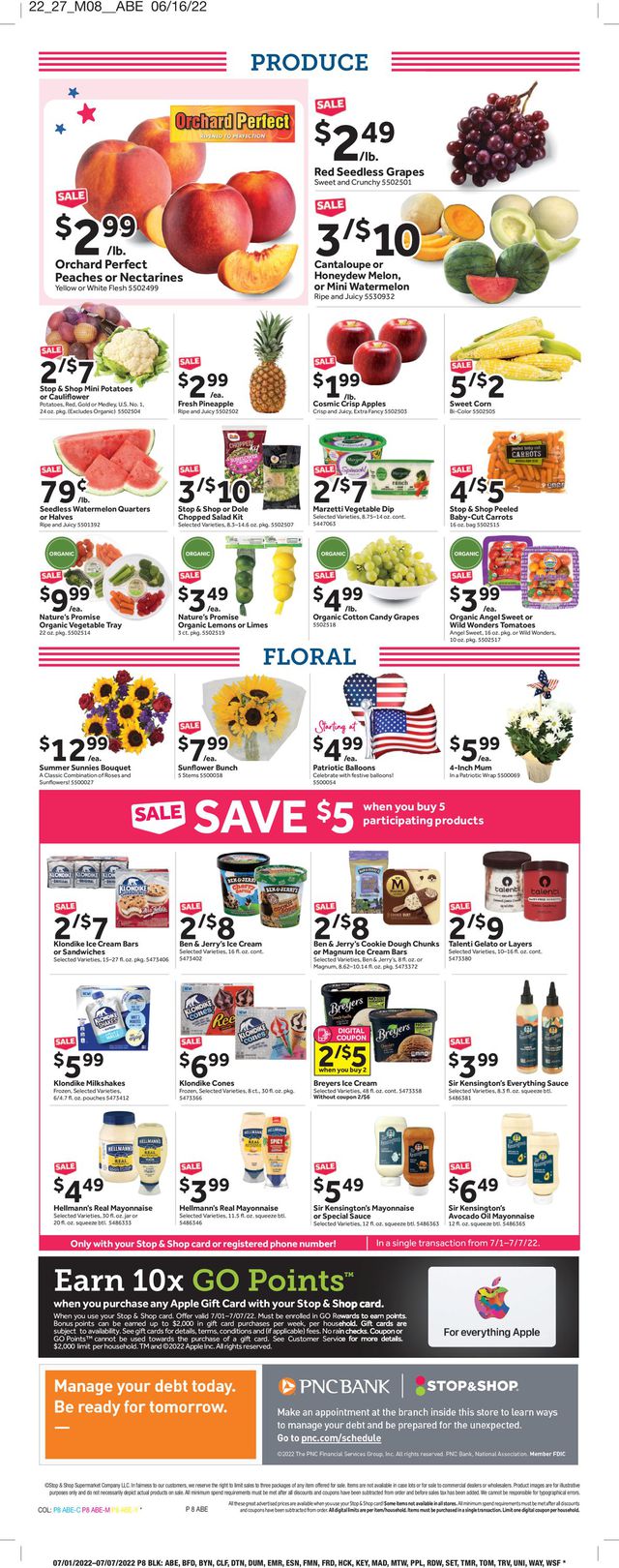Stop and Shop Ad from 07/01/2022
