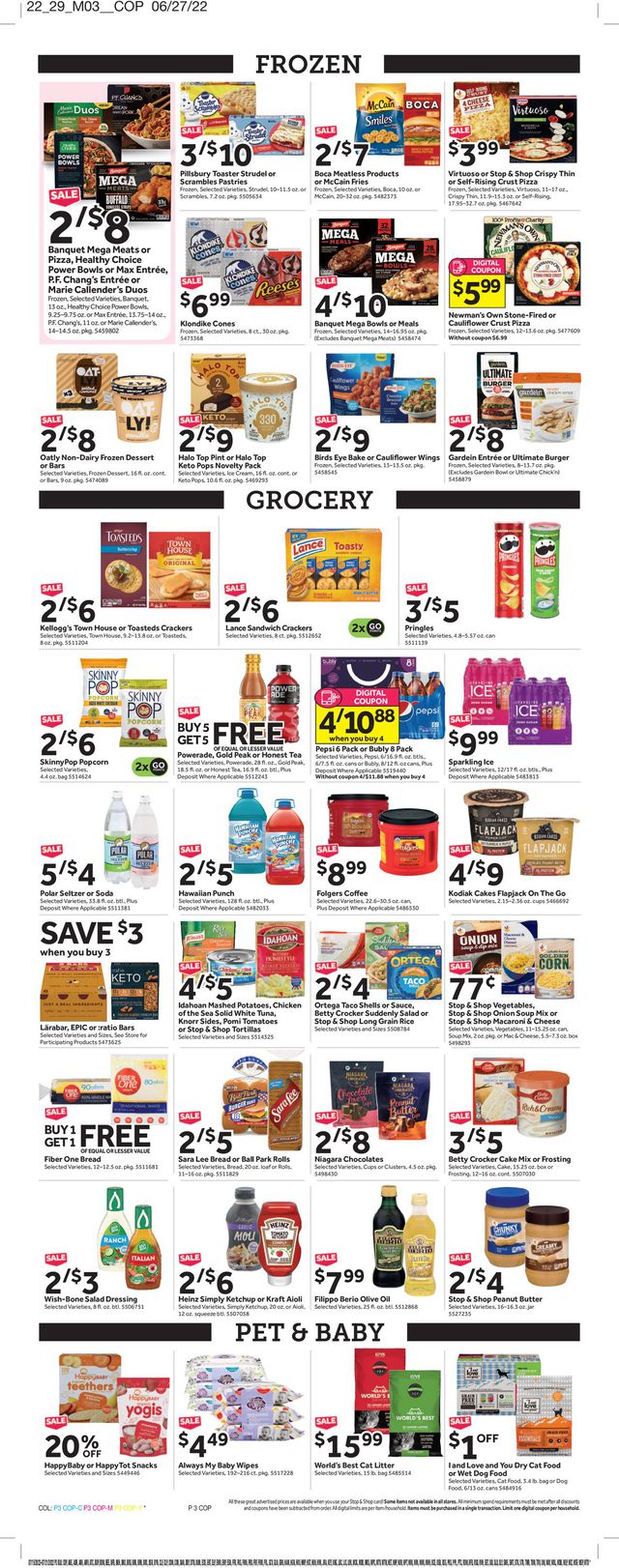 Stop and Shop Ad from 07/15/2022