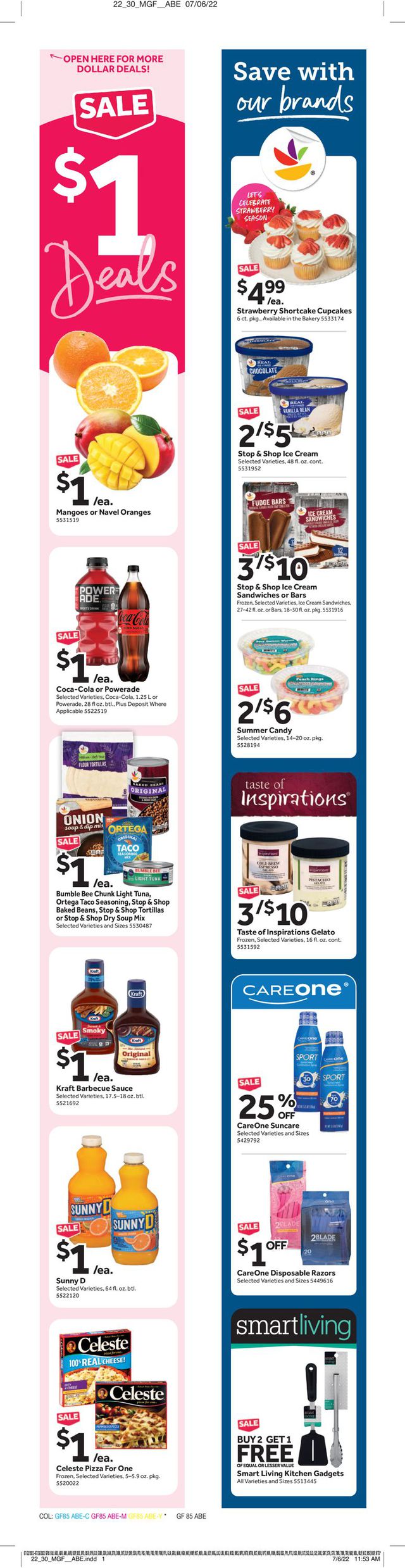 Stop and Shop Ad from 07/22/2022