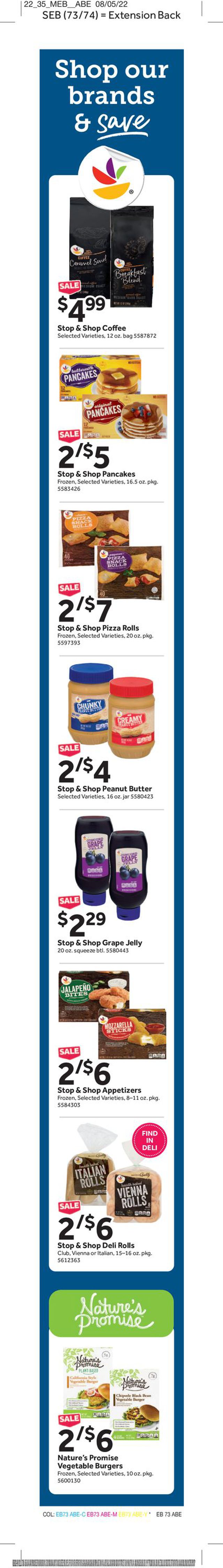 Stop and Shop Ad from 08/26/2022