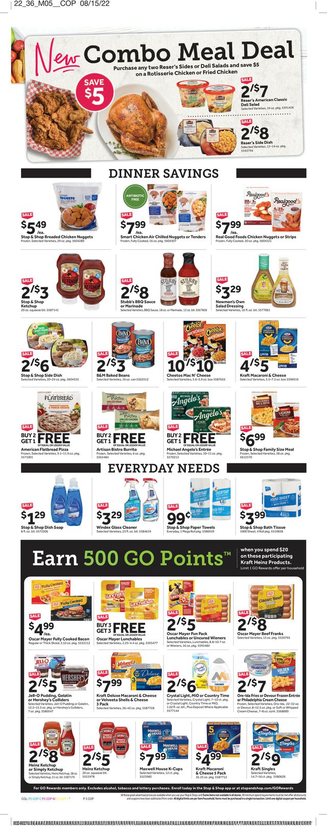 Stop and Shop Ad from 09/02/2022