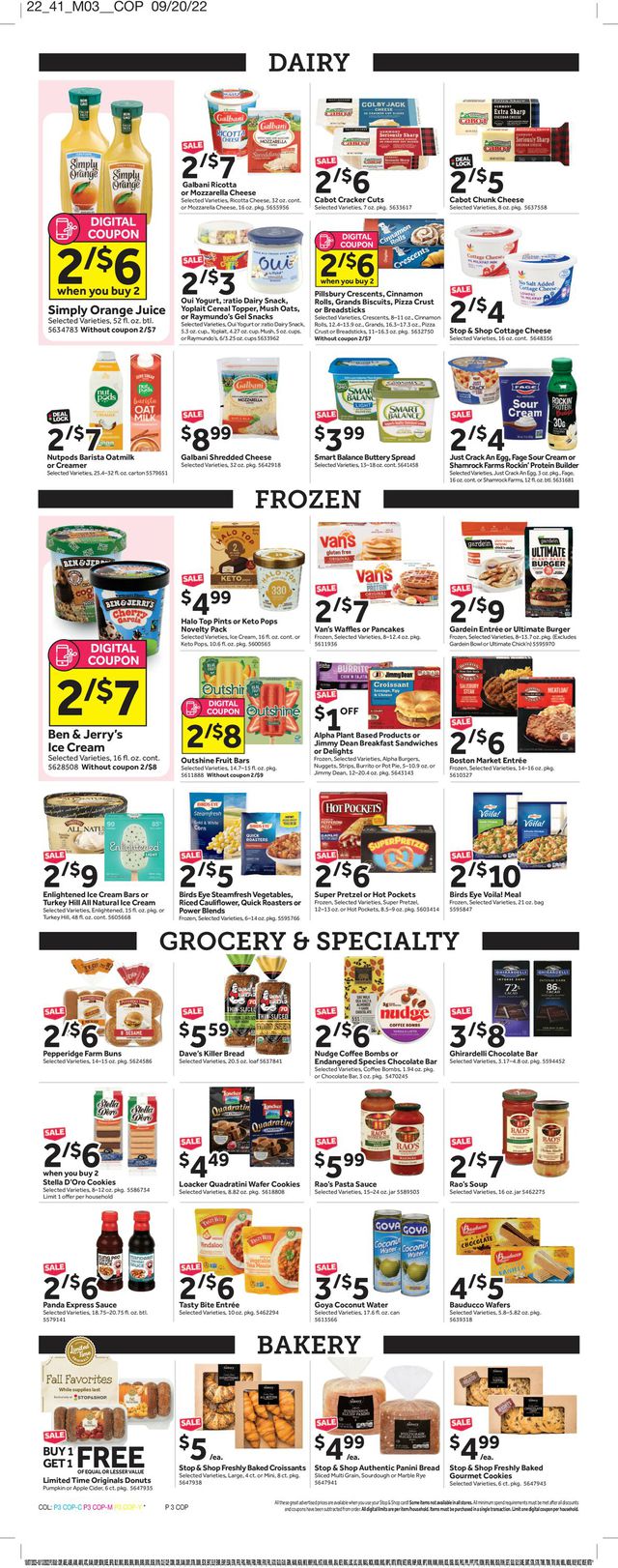 Stop and Shop Ad from 10/07/2022