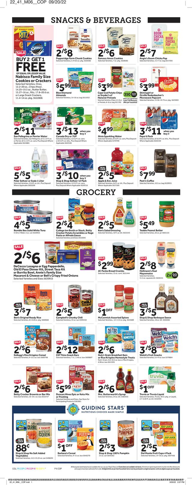 Stop and Shop Ad from 10/07/2022
