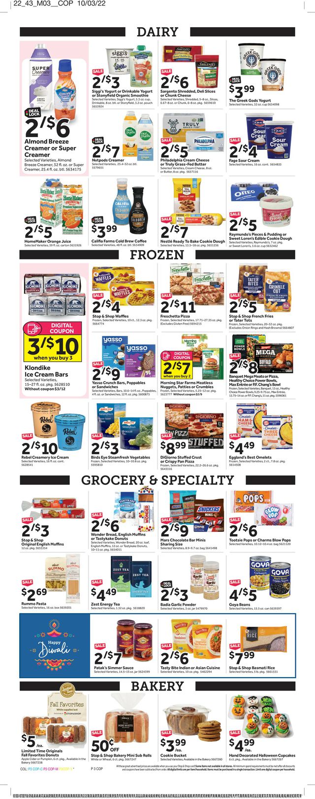 Stop and Shop Ad from 10/21/2022