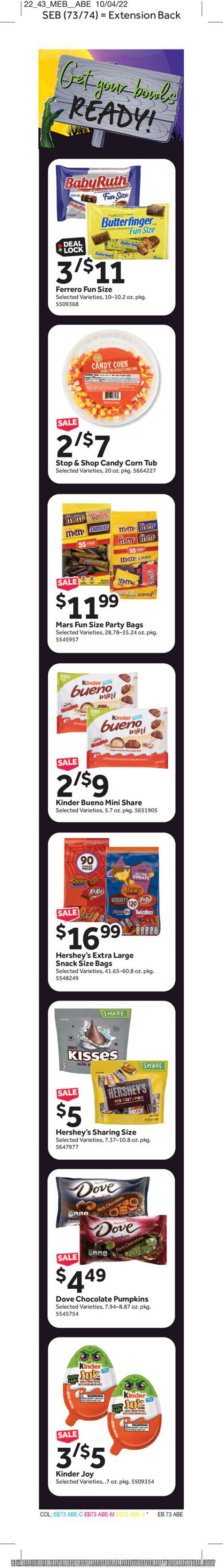 Stop and Shop Ad from 10/21/2022
