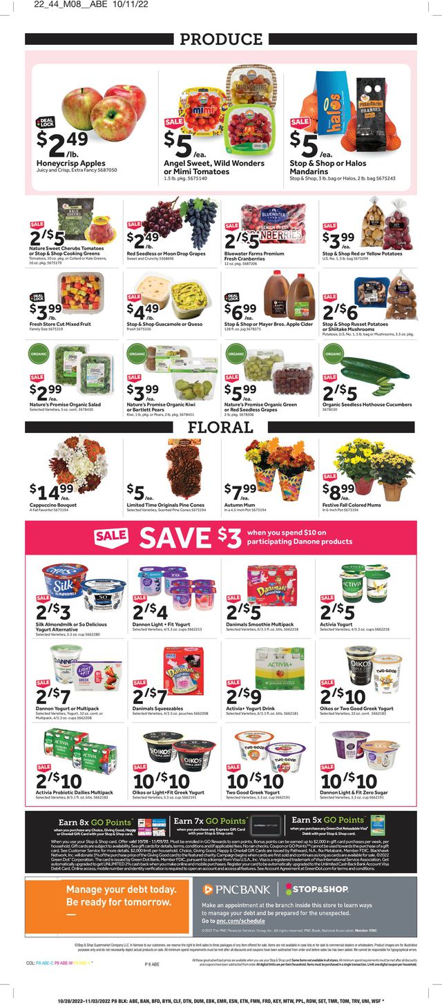 Stop and Shop Ad from 10/28/2022