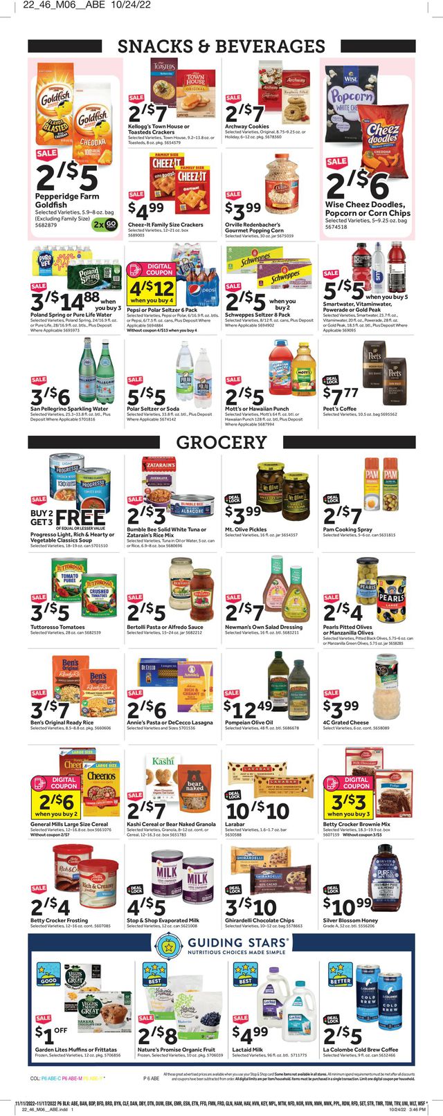 Stop and Shop Ad from 11/11/2022