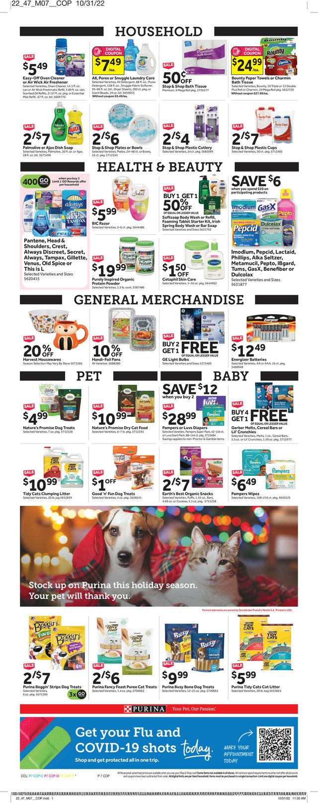 Stop and Shop Ad from 11/18/2022
