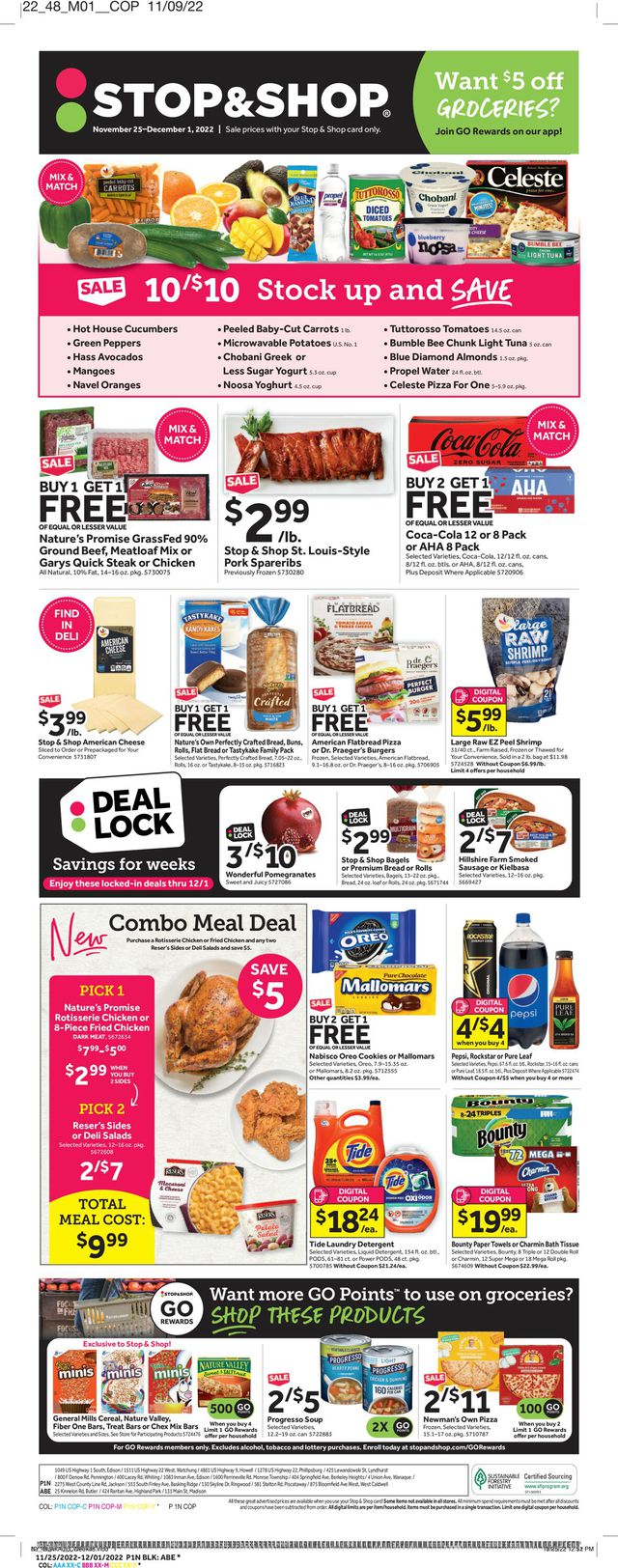 Stop and Shop Ad from 11/25/2022