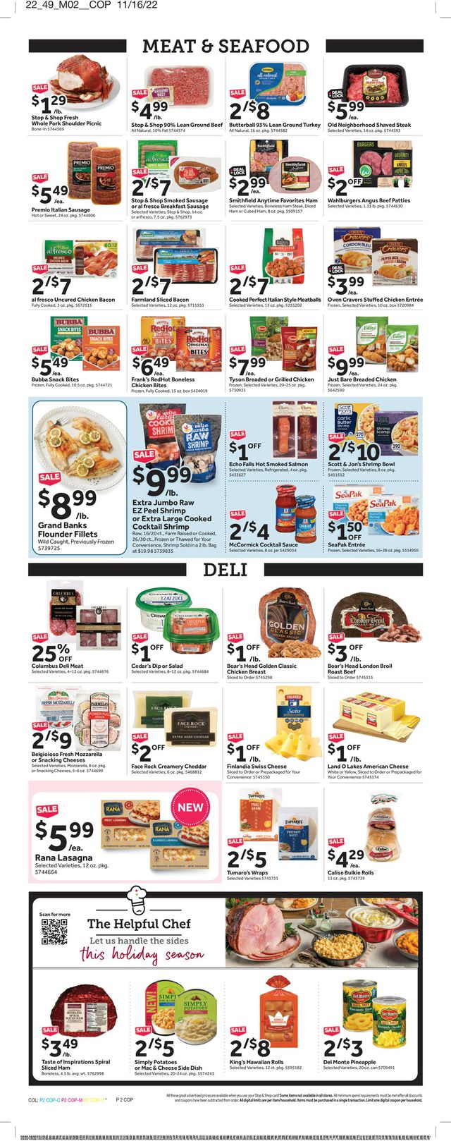 Stop and Shop Ad from 12/02/2022