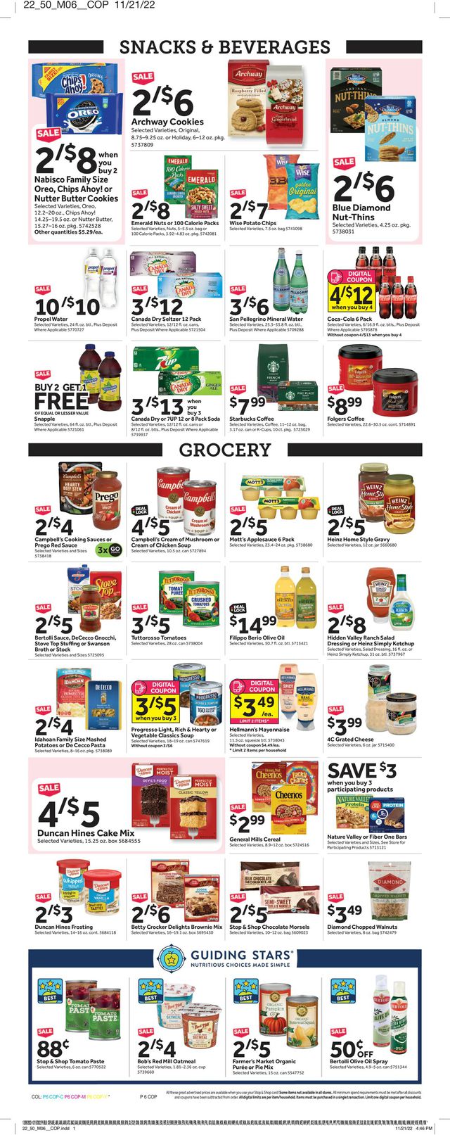 Stop and Shop Ad from 12/09/2022