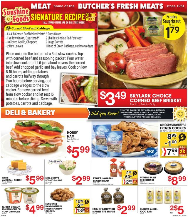 Sunshine Foods Ad from 03/10/2021