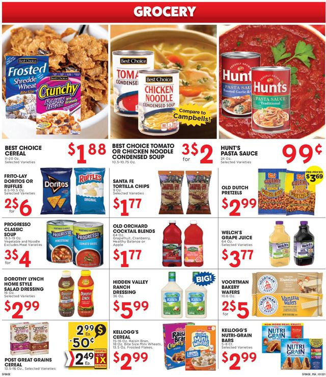 Sunshine Foods Ad from 10/13/2021