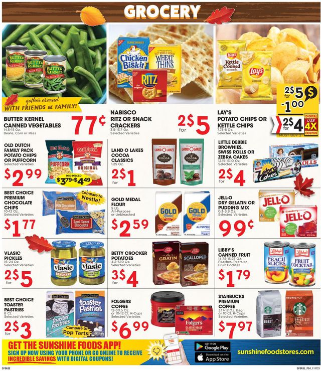 Sunshine Foods Ad from 11/17/2021