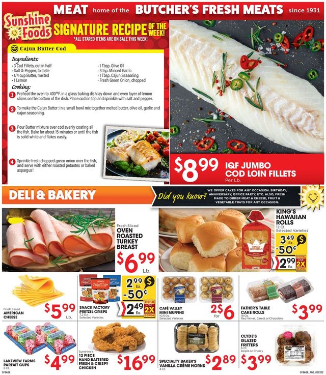 Sunshine Foods Ad from 03/23/2022