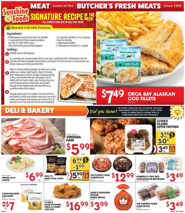 Sunshine Foods Ad from 03/30/2022