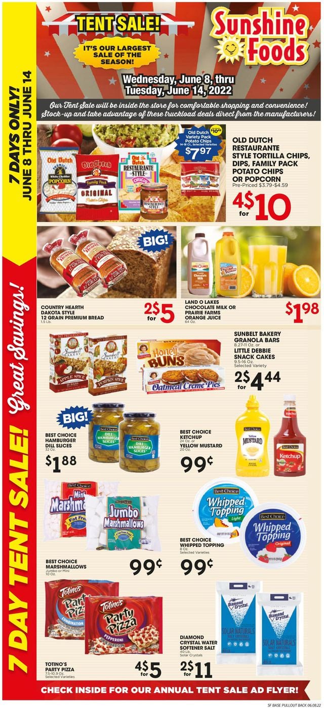 Sunshine Foods Ad from 06/08/2022