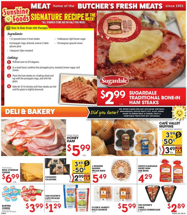 Sunshine Foods Ad from 09/21/2022
