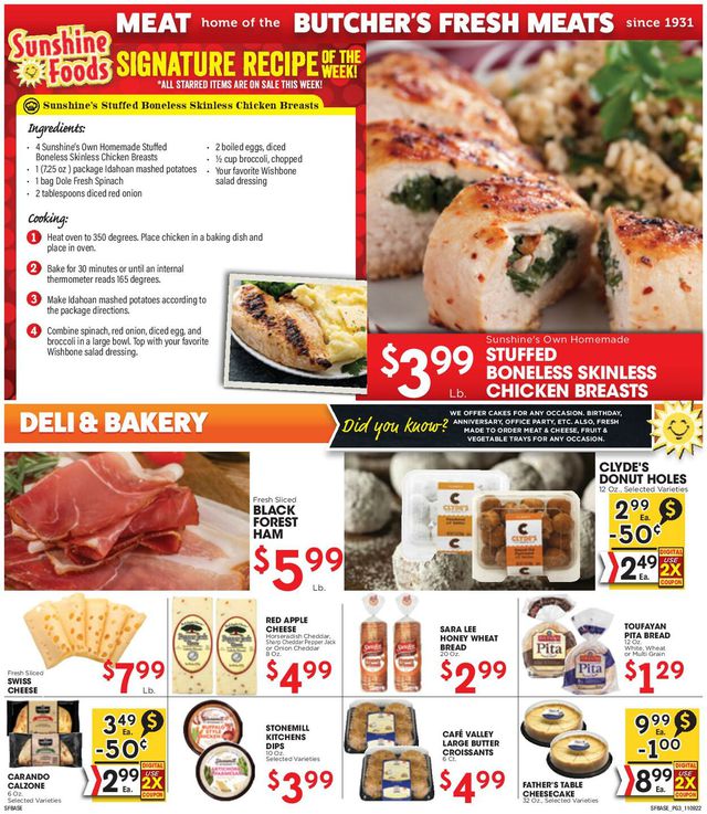 Sunshine Foods Ad from 11/09/2022