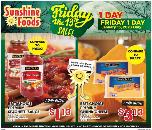 Sunshine Foods Ad from 01/11/2023