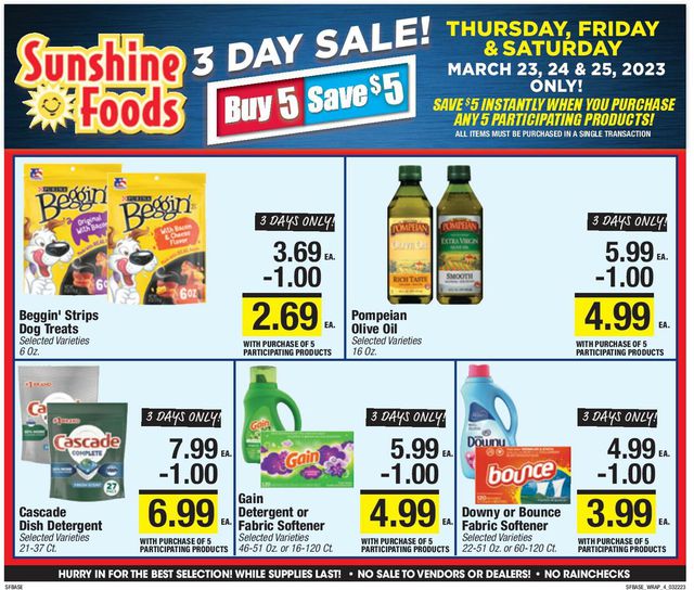 Sunshine Foods Ad from 03/22/2023
