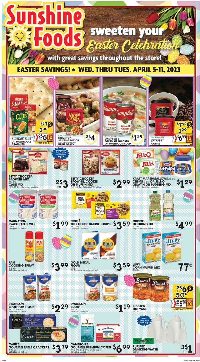 Sunshine Foods Ad from 04/05/2023