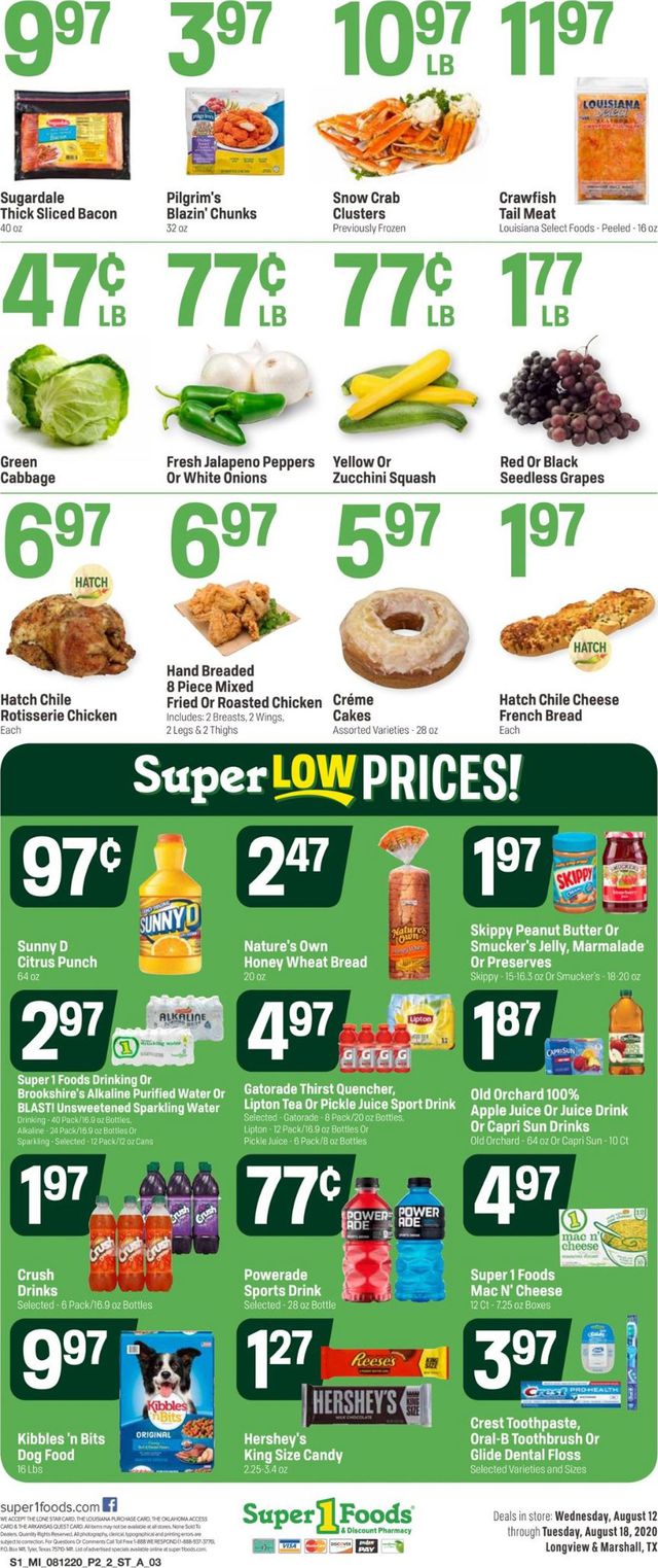 Super 1 Foods Ad from 08/12/2020