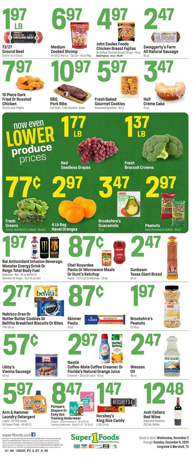 Super 1 Foods Ad from 12/02/2020