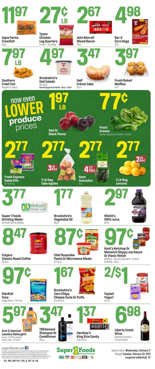 Super 1 Foods Ad from 02/17/2021