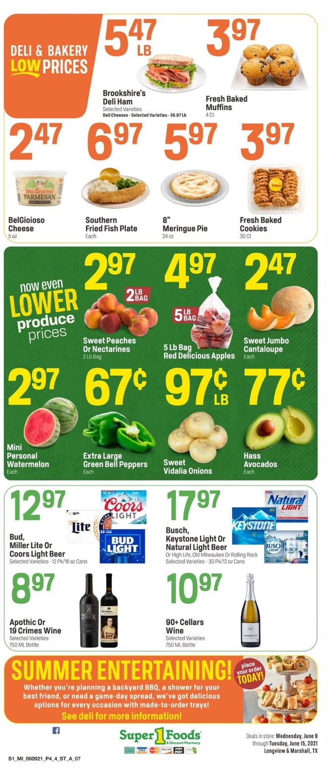 Super 1 Foods Ad from 06/09/2021