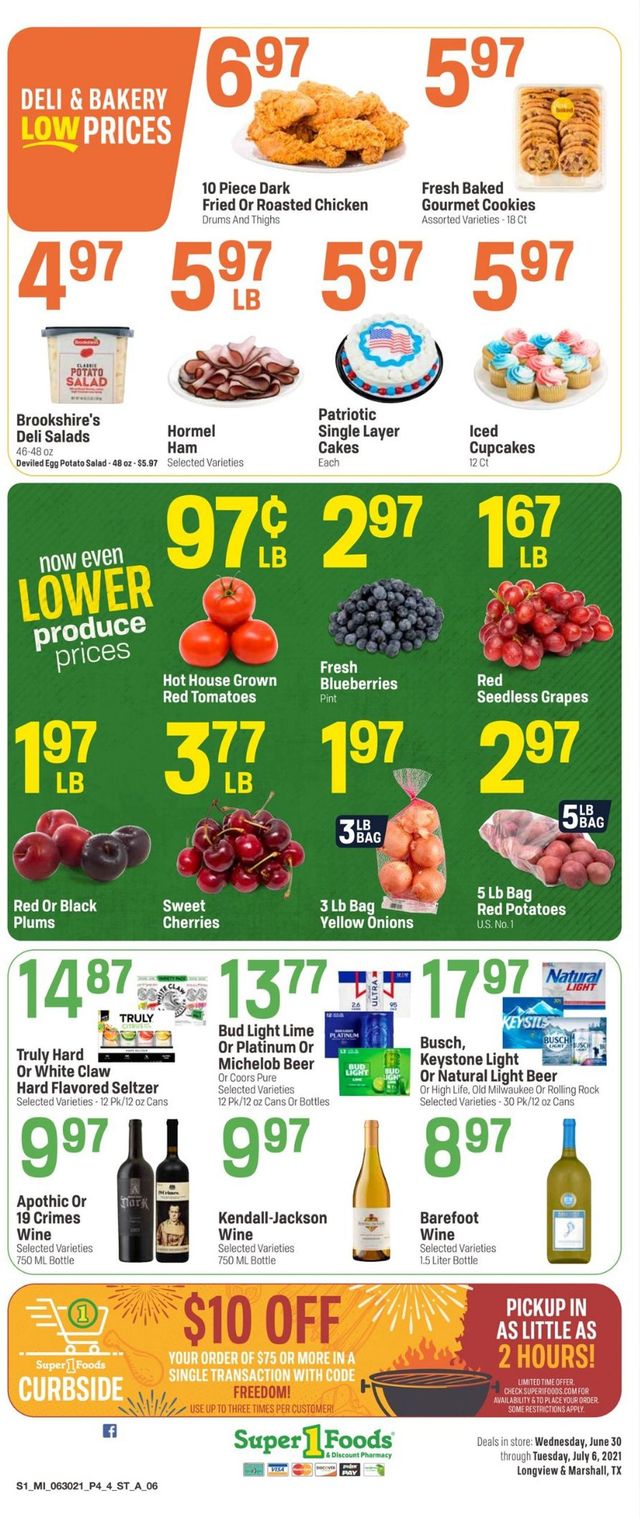 Super 1 Foods Ad from 06/30/2021