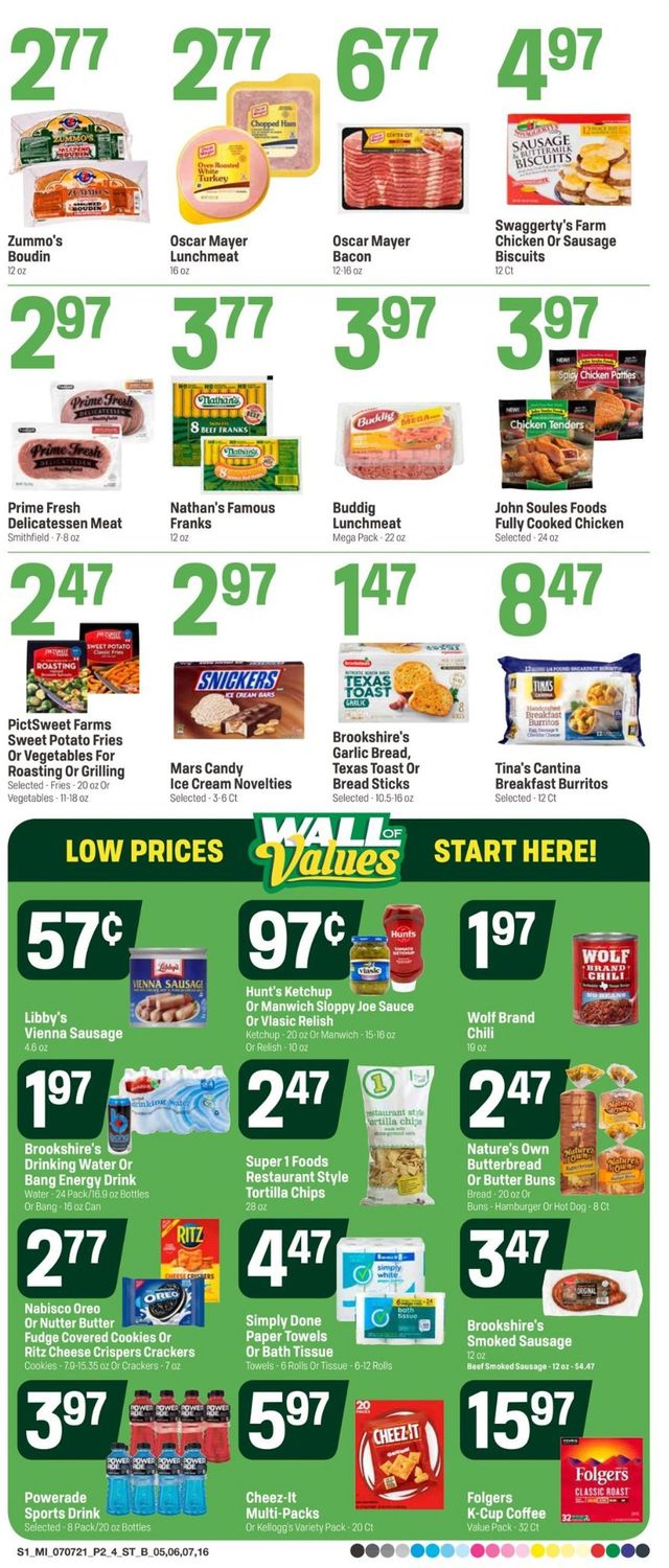 Super 1 Foods Ad from 07/07/2021