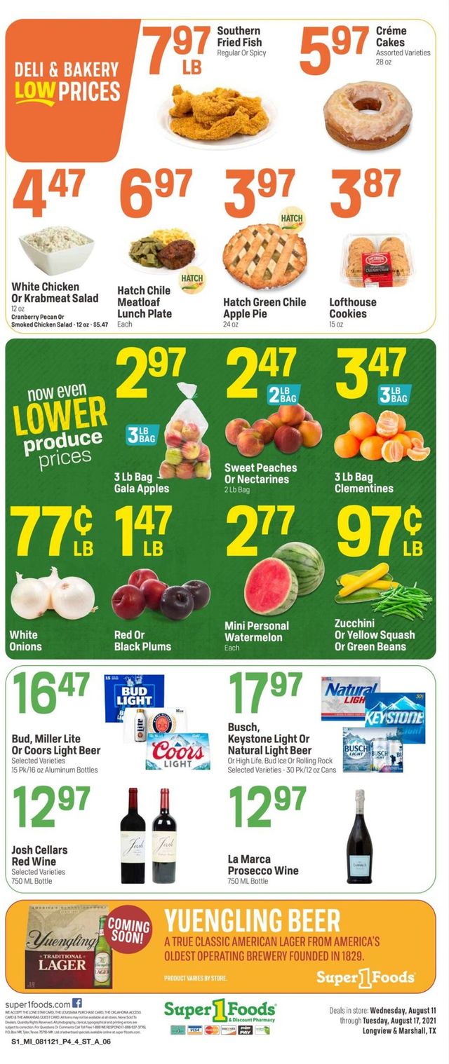 Super 1 Foods Ad from 08/11/2021