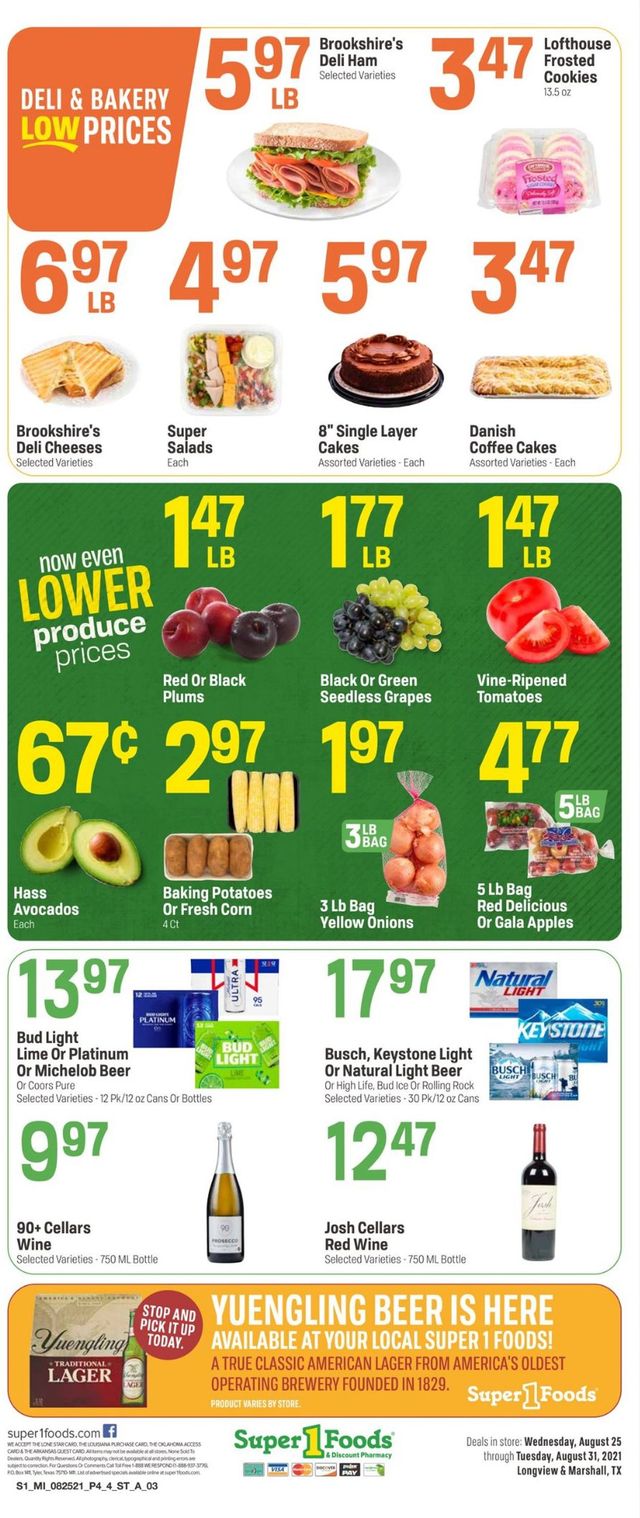 Super 1 Foods Ad from 08/25/2021