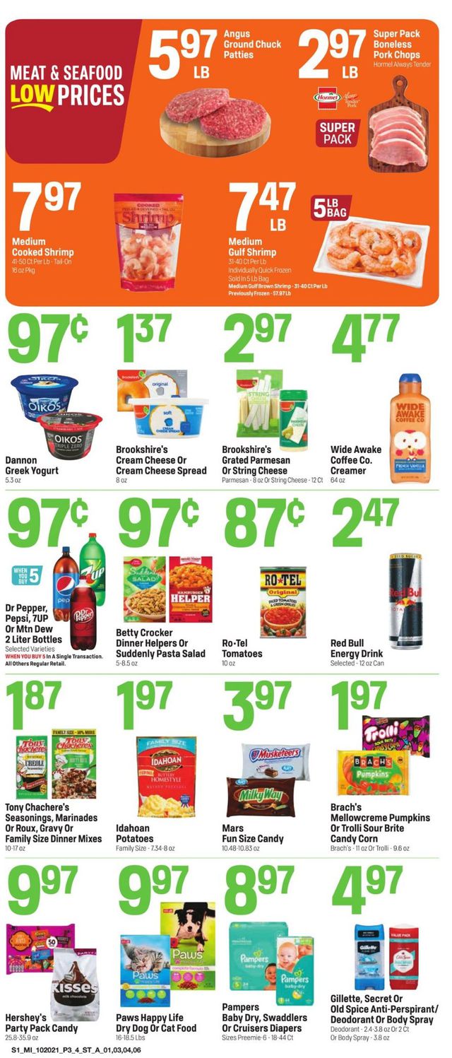 Super 1 Foods Ad from 10/20/2021