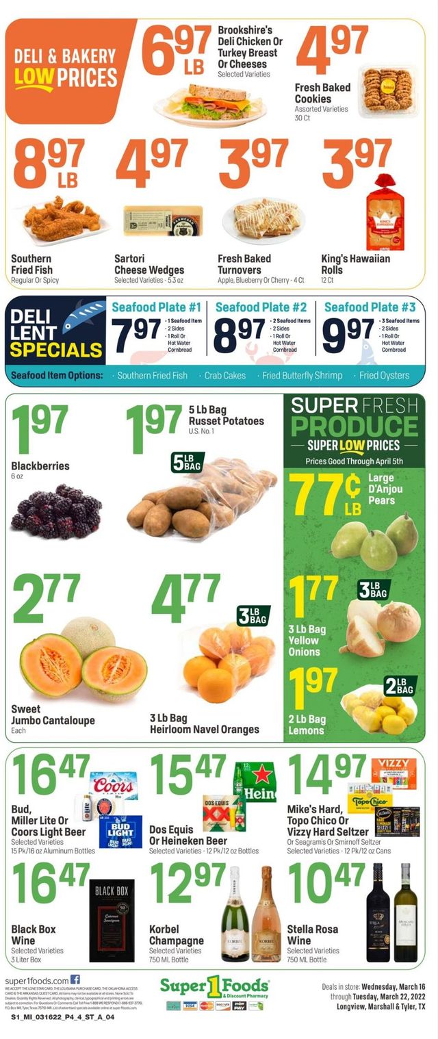 Super 1 Foods Ad from 03/16/2022