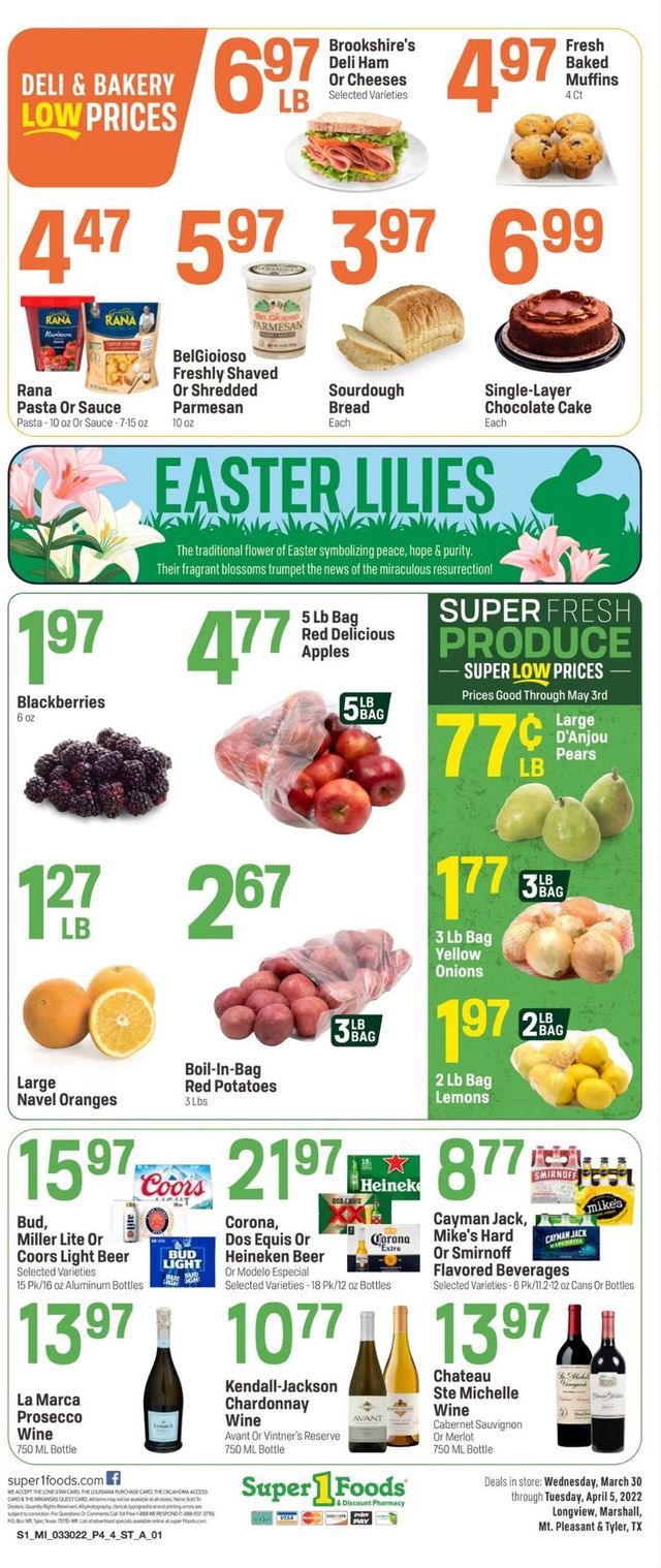Super 1 Foods Ad from 03/30/2022