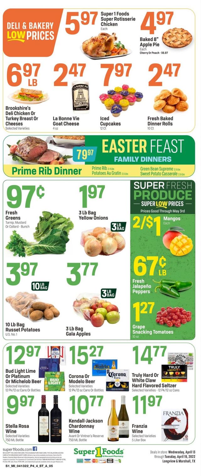Super 1 Foods Ad from 04/13/2022