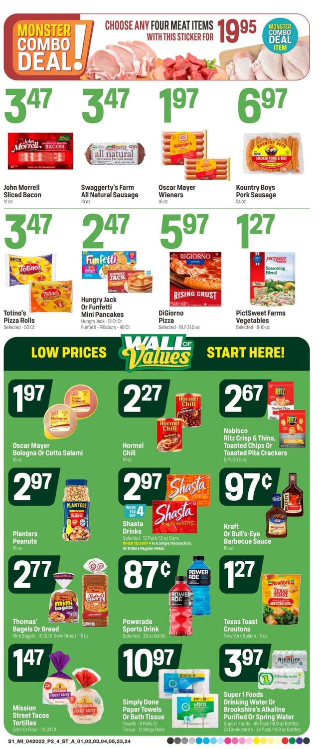 Super 1 Foods Ad from 04/20/2022